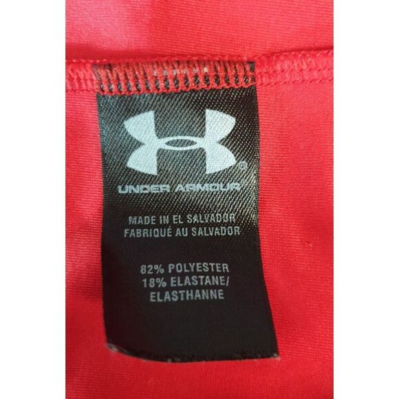 Under Armour Sleeveless Compression Shirt M Red HeatGear Athletic Runners Top - Picture 3 of 5